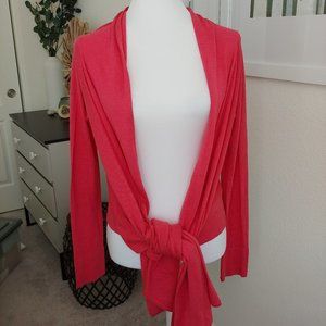 BCBG Maxazria - Wrap Shawl Collar Cardigan Sweater - Deep Pink - Sz XS/S